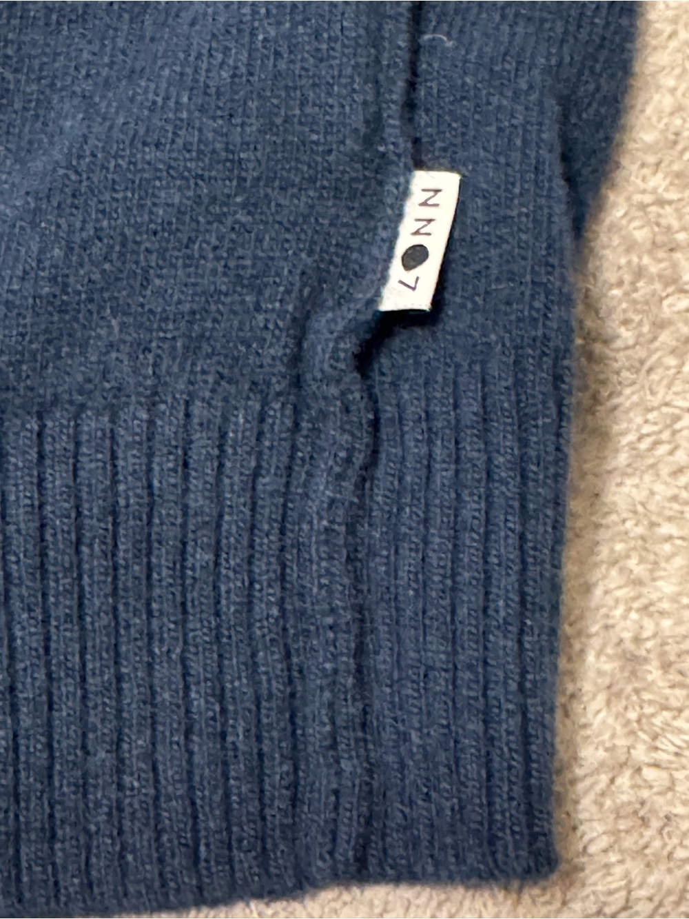 NNO7 Sweater Mens Large No Nationality Crew Neck Pullover Blue Casual Adul Wool - Picture 3 of 10